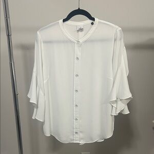 Cabi Float blouse White Button-Up Blouse